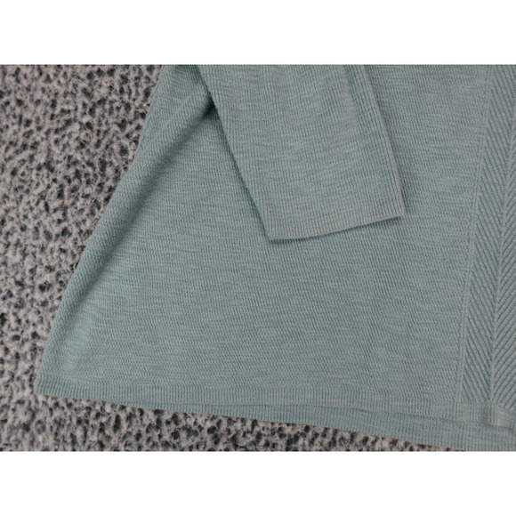 J. Jill Womens 4X Seafoam Green V-Neck A-Line Textured Knit Pullover Sweater - Picture 5 of 11